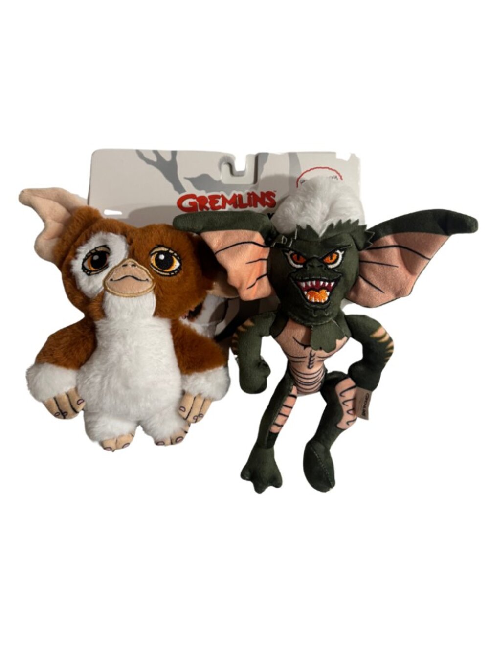 Gremlins Gizmo & Stripe Plush Dog Toys 2 Pack Warner Bros Movie Pet Squeaker NWT